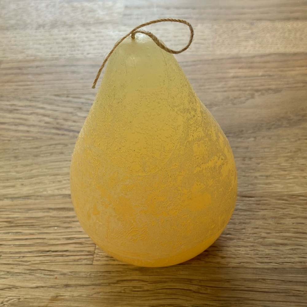 Decorative Yellow Pear Candle